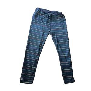 Athleta leggings women's navy rainbow stripe Sonar crop pants sz XS